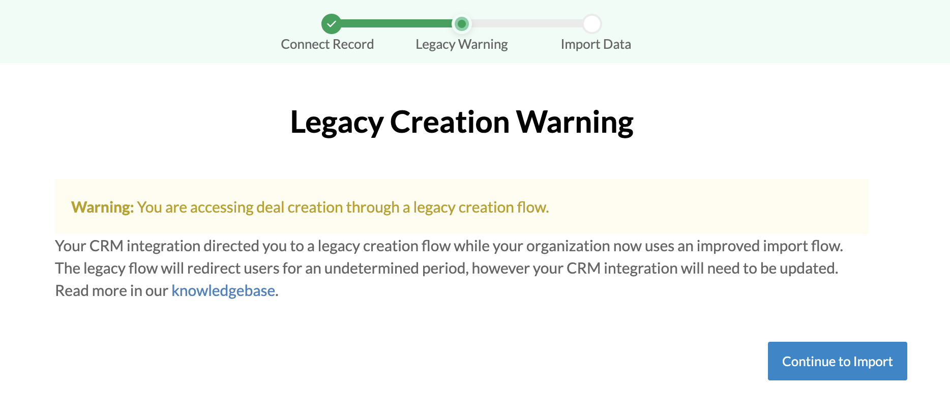 Legacy Flow Screen